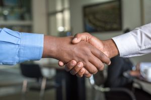 Image of two hands shaking.